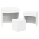 Nesting Tables 3 pcs White Engineered Wood 808594