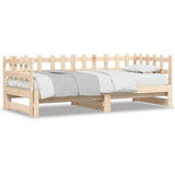 Pull-out Day Bed without Mattress 2x cm Solid Wood 840391