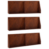 Retaining Wall 6 pcs 60 x 12 x 40 cm Weathering Steel Rusty 3449169