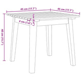 Garden Chairs with Table 3 pcs Black Solid Acacia Wood 3214433