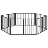 Dog Gate 6 pcs Black 100 x 60 cm Galvanised Steel 891998