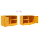TV Cabinet Mustard Yellow 67x39x44 cm Steel 841697