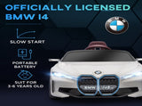 BMW i4 Licensed 12V Kids Electric Ride-On Car, White, Red and Light Blue T3398P348393