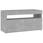 TV Cabinet with LED Lights Concrete Grey 75x35x40 cm 804399