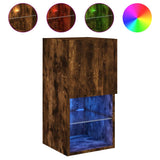 TV Cabinets with LED Lights 2 pcs Smoked Oak 30.5x30x60 cm 836996