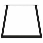 ZNTS Dining Table Legs V-Shape 2 pcs Black 70x cm Steel 4012568