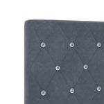 ZNTS Bed Frame Dark Grey 90x190 cm Velvet 3344844