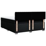 ZNTS Box Spring Bed with Mattress Black 180x200 cm Fabric 3285976