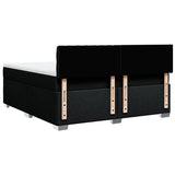 ZNTS Box Spring Bed with Mattress Black 180x200 cm Fabric 3285976