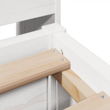 Bed Frame without Mattress White 140x190 cm Solid Wood Pine 3323507