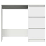 Desk White 90x45x76 cm Engineered Wood 801373