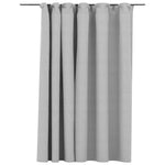 ZNTS Linen-Look Blackout Curtain with Hooks Grey 290x245 cm 321175
