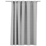 ZNTS Linen-Look Blackout Curtain with Hooks Grey 290x245 cm 321175