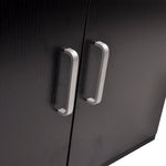 ZNTS Three Piece Bathroom Furniture and Basin Set Black 272227
