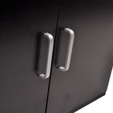 Three Piece Bathroom Furniture and Basin Set Black 272227