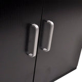 Nine Piece Bathroom Furniture and Basin Set Black 272229