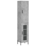 Highboard Concrete Grey 34.5x34x180 cm Engineered Wood 3199053