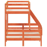 Bunk Bed without Mattress 90x200/120x200 cm Wax Brown Solid Wood 3207172