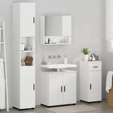 Bathroom Furniture Set 4 pcs White Engineered wood & Metal 3392973