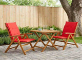 Reclining Garden Chairs 2 pcs Natural Solid Acacia Wood 42041431