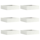 Lawn Edging 6 pcs White 50 x 50 x 13 cm Steel 874719