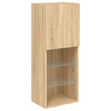 5 Piece TV Wall Units with LED Sonoma Oak Engineered Wood 3216692