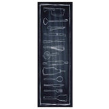 Kitchen Rug Black 180 x 60 cm Velvet 42013431