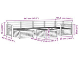 Sofa Sets Natural Solid Acacia Wood 3375139
