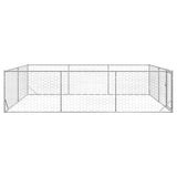 Outdoor Dog Kennel with Door 3x4x1 m Galvanised Steel 4105414