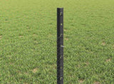 Welded Wire Fence 50 x 0.5 m PVC-Coated Steel Grey Mesh 3336882