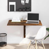 Folding Wall Table Smoked Oak 100x60x56 cm Engineered Wood 342650