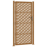 Garden Gate 100x200 cm Weathering Steel Cross Design 4101008