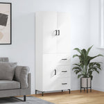 Highboard White 69.5x34x180 cm Engineered Wood 3195899