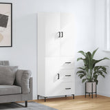 Highboard White 69.5x34x180 cm Engineered Wood 3195899