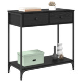 Console Table Black Oak 75 x 34.5 x 75 cm Engineered Wood 882250