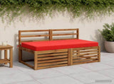 Seat Cushion SOEST 100% Polyester Red 120 x 80 x 10 cm 946814