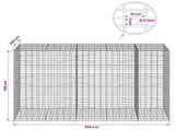 Gabion with 5 mm Wire and 5x10 cm Mesh 250x100x150 cm 3464855