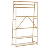 Clothes Rack with Shelves 110x40x180 cm Bamboo 4008925