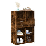 Highboard Smoked oak Engineered wood 80x42.5x124 cm Highboard 3281389