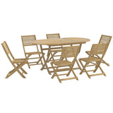 7 Piece Garden Dining Set Solid Wood Acacia 3295005