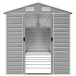 Garden Shed Light Grey 191x810x198 cm Galvanised Steel 3188250