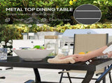 Five-Piece Steel Frame Patio Set - Khaki/Black T3398P328489