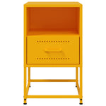 ZNTS Bedside Cabinets 2 pcs Mustard Yellow 36x39x60.5 cm Steel 846561