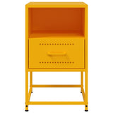 Bedside Cabinets 2 pcs Mustard Yellow 36x39x60.5 cm Steel 846561