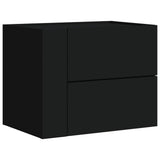 Wall-mounted Bedside Cabinets 2 pcs Black 45x30x35 cm 848328