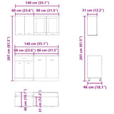 4 Piece Kitchen Cabinet Set Lyon Old Wood Engineered Wood 3328573