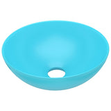 Bathroom Sink Ceramic Light Green Round 146980