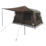 Family Tent with Roof Brown Grey 320 x 210 x 180 cm Polyester 42029000