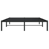 Metal Bed Frame without Mattress Black 140x190cm 373655