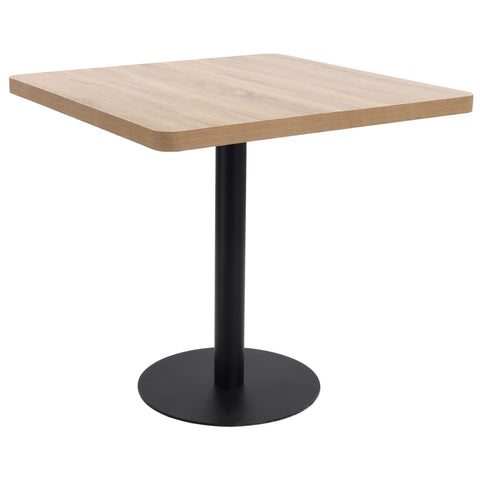 Bistro Table Light Brown 80X80 cm MDF 286433